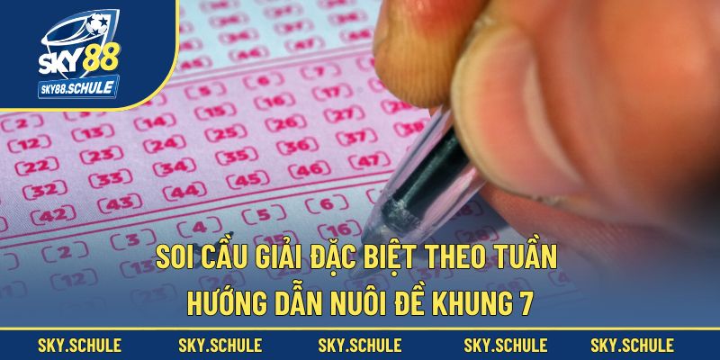 soi cầu giải đặc biệt theo tuần